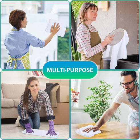 6 Pcs Extra Large Microfiber Cleaning Cloth 30" x 20", Washable Reusable Towel for Home, Glass, Office Cleaning