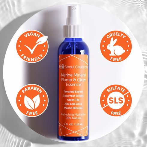 SeoulCeuticals Korean Skin Care Essence Toner, K Beauty Skincare Spray Mist with Cucumber Extract & Marine Minerals