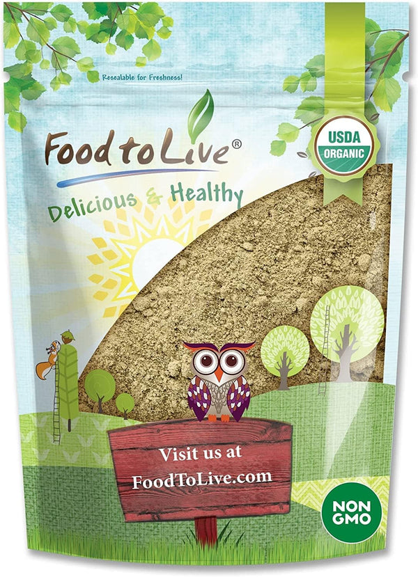 Food to Live Organic Hemp Protein Powder, 1 Pound, 50% Protein, Non-GMO Vegan Superfood