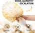 Lambswool Duster for Cleaning, 19.6 inch Natural Feather Duster with Solid Wooden Handle, Leather Hang Strap, 2 Pack