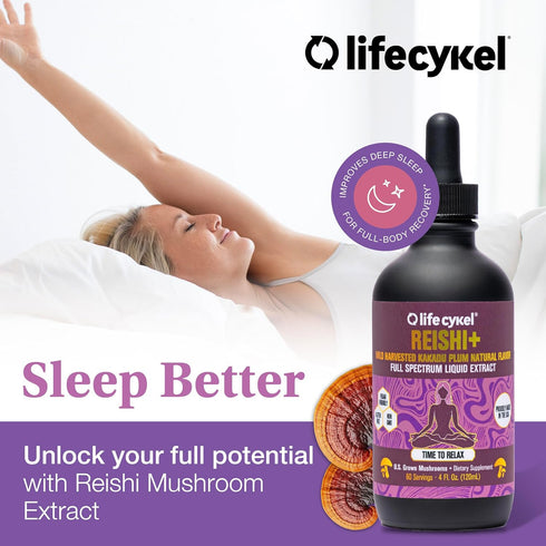 Immune 1 Oz Life Cykel - Reishi Mushroom Extract with Wild Kakadu Plum - Potent & Sleep Support Supplement, Vitamin-C