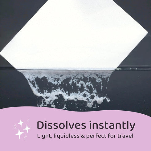 Eco Friendly Plant Powered Laundry Detergent Strips, Fragrance Free, Lightweight, Perfect for Home, Travel