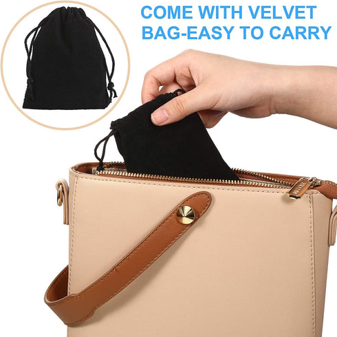 7 Pieces Hearing Aid Cleaning Tools, Amplifier Cleaning Brush and Magnet, Kit with Velvet Bag