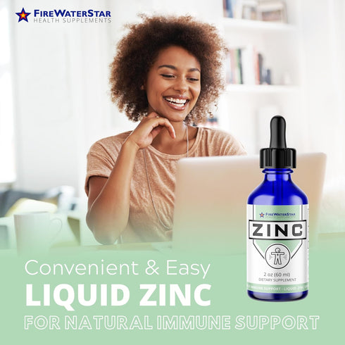 FWS Liquid Zinc Supplement for Men, Women, Kids, Organic Non-GMO Vegan, 30 Day Supply, 2 oz