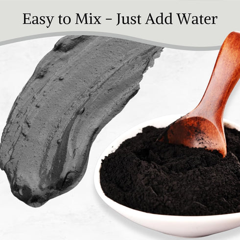 Bentonite Clay Powder and Activated Charcoal Blend (8oz) for Charcoal Face Mask, Facial, Hair Mud Mask, DIY Toothpaste