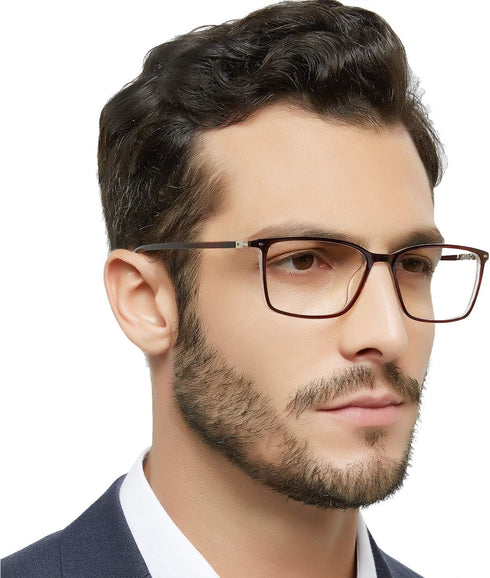MARE AZZURO Reading Glasses Men Stylish Readers, 0.1 to 6.0 (Brown 2.25)