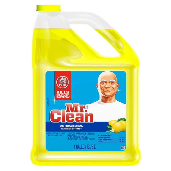 Mr. Clean Multi Surfaces Antibacterial Liquid Cleaner, Summer Citrus, 128 Oz