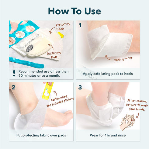 Purederm Exfoliating Heel Mask - 1 Pair Heel Peeling Masks to Gently Remove Calluses