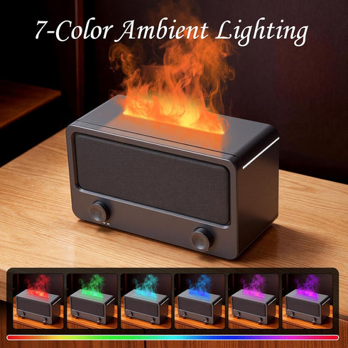 TYJONX Flame Diffuser for Home,Colorful Fireplace Aroma Diffuser for Bedroom,Fireplace Diffuser with Remote