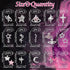 RODAKY 128PCS Silver Nail Charms, Cross Star Charms for Nails, 3D Saturn Planet Nail Jewelry, Pink Nail Rhinestone Gems
