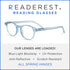 Readerest Round Blue Light Reading Glasses - Computer Glasses with Spring Hinges, UV Protection, Anti Glare