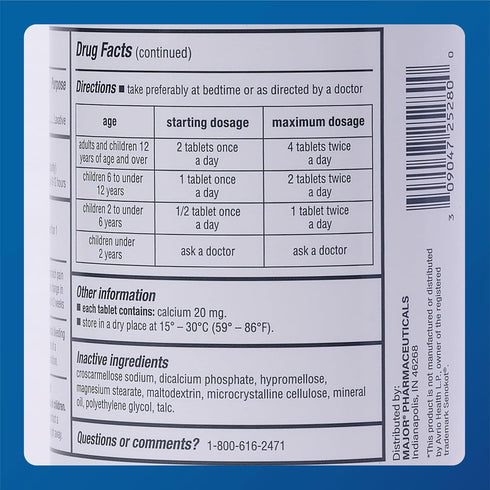 MAJOR Senna 8.6 mg Natural Vegetable Laxative Tablets, Made with Sennosides, 1000-Count