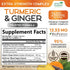 Turmeric Curcumin Supplement 2600mg with Organic Ginger & Turmeric, 95% Curcuminoids, BioPerine for Best Absorption