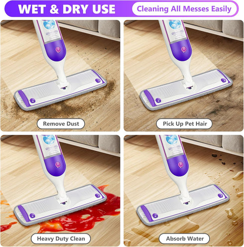 6 Pack Reusable Mop Pads Compatible with Swiffer PowerMop, Power Mop Refills, Microfiber Mop Pads for Hardwood Floor