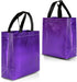 Nush Nush Purple Reusable Gift Bags, Medium Size Set of 12 with Handles, Birthday Party Favor Goody Bags