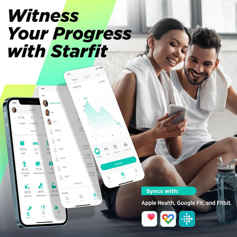 Runstar Smart Scale for Body Weight and Fat Percentage, High Accuracy Digital Bathroom Scale