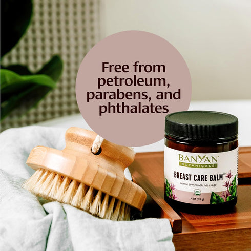 Banyan Botanicals Breast Care Balm – Organic Herbal Salve with Tulsi & Palmarosa for Lymph Massage & Breast Health (4