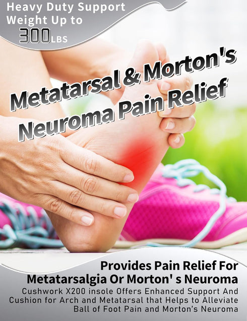 Morton's Neuroma Shoe Inserts for Metatarsalgia, Plantar Fasciitis, Orthotic Insoles for Arch Support, Men Women-D