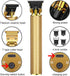 Professional Hair Clippers for Men, Electric Haircut Kit, Waterproof Rechargeable T Blade Trimmer with Guide Combs
