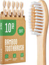 Bamboo Toothbrushes 10 Pack - Eco-Friendly, BPA Free Soft Bristles Natural Wooden Toothbrushes