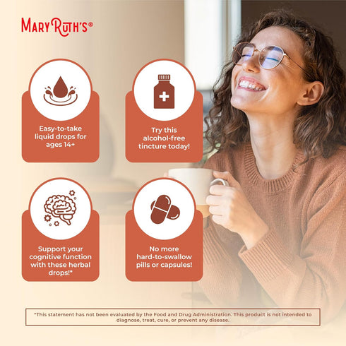 MaryRuth Organics USDA Organic Ashwagandha Root Liquid Drops, Stress Relief, Natural Calm, 60 Servings
