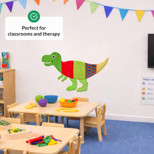 Sensory Wall Panel for Kids | Touch, Feel & Learn | Dinosaur Sensory Room Toys | Activity Play Panels | Wall Busy Board