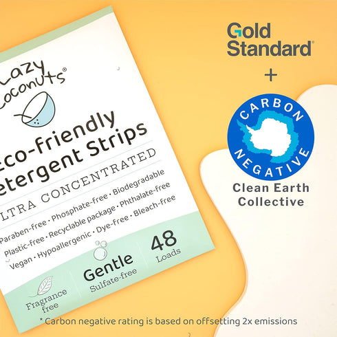 Laundry Detergent Sheets - Gentle, Sulfate-Free, Eco Friendly, Hypoallergenic, Unscented, For Sensitive Skin