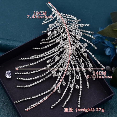 Wedding Headband Crystal Bridal Headpiece, Rhinestone Hair Accessories for Women, Bride and Bridesmaids