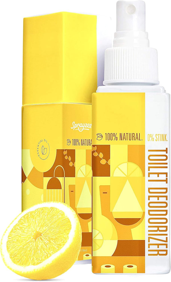 #1 Strongest Natural Toilet Spray for Poop + Bathroom Air Freshener (Citrus Haven) - Extra Long Lasting Deodorizer
