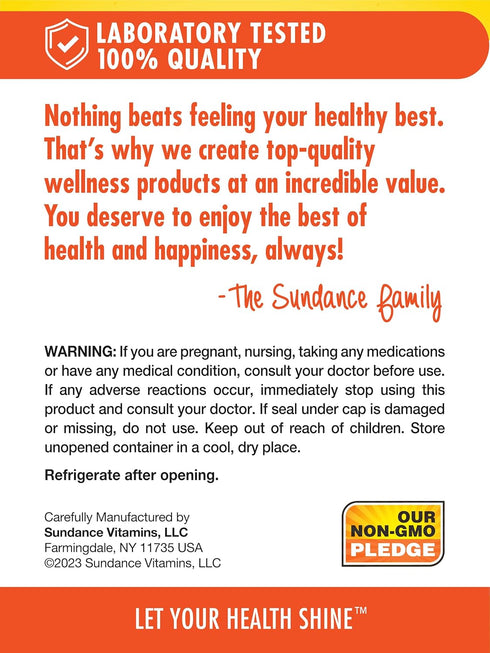 Sundance Probiotic-14 | 30 Capsules with 25 Billion Cultures and Prebiotics, Vegetarian, Non-GMO, Gluten Free