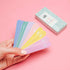 Professional Mini Nail File Pack of 12 Stylish Practical Fingernail Files for Natural and Acrylic Nails (Macaroon Color)
