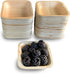 Raj Disposable Palm Leaf Bowls, 50 Count, 4" Square Compostable Bowls for Lunch, Dinner, BBQ, Outdoor