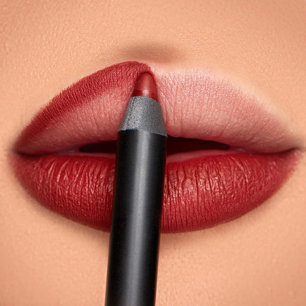 K7L Dark Red Lip Crayon (Vegan) - Waterproof and Smudge-Proof Cosmetics