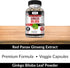 Kaya Naturals Red Panax Ginseng + Ginkgo Biloba | Nootropic Brain Supplement for Cognitive and Concentration Support
