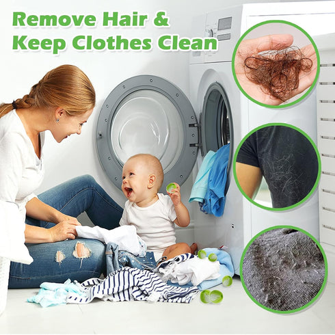 Pet Hair Remover for Laundry, Reusable Laundry Pet Hair Catcher Lint Remover, Washing Machine Hair Catcher, Washing Dryer Balls for Clothing Dog Cat Pet Fur Remover 12 PCS