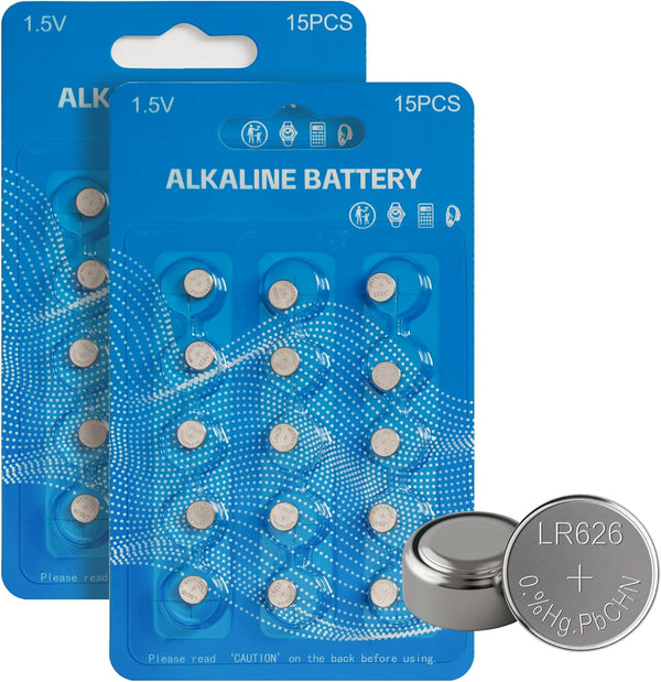 Soyasi 30Pack 1.5V AG4 LR626 Alkaline Button Battery L626 LR626 LR66 SR626 377