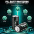 Taken 123 Batteries, 4 Pack 3V Lithium Rechargeable, 2000+ Cycles, 10 Years Shelf Life for Smoke Detector