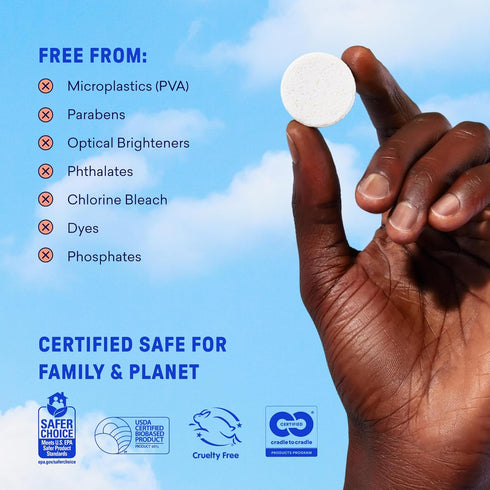 Set, 60 Count BLUELAND Laundry Detergent Tablets, Starter Spring Bloom Scent, with Tin, Plastic-Free Eco-Friendly Pods