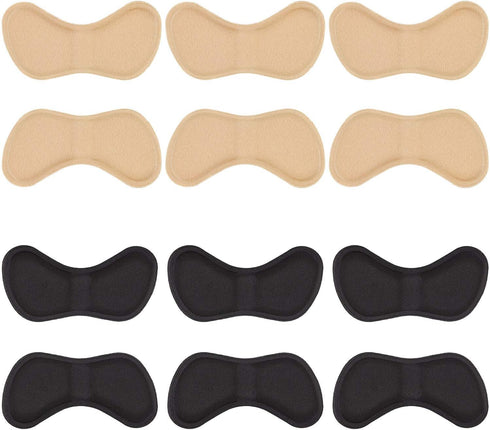 6 Pairs Heel Stickers Heel Cushion Pads Inserts for Loose Shoes Self-Adhesive Heel Cushion Inserts