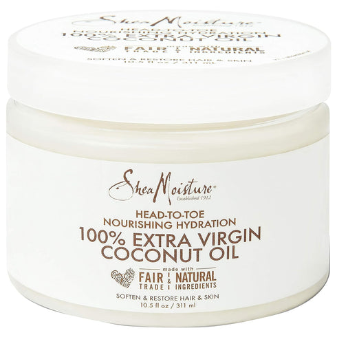 Sheamoisture Head-to-Toe Nourishing Hydration for Dry Skin, 100% Virgin Coconut Oil, 10.5 Oz