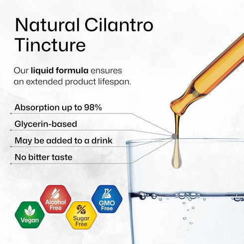 BIO KRAUTER Cilantro Supplement, Rich Source of Antioxidants, Natural Cleansing & Detox Tincture - 2 Fl. Oz.