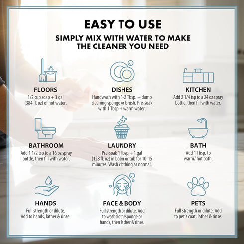 HARRIS 32 Oz Multi-Purpose Pure Liquid Castile Soap for Home Cleaning, Multi-Purpose Cleaner, For Dish Soap, Laundry