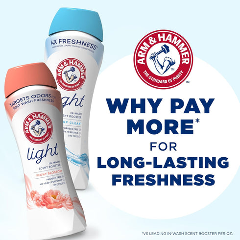 HAMMER 24 Oz ARM & Light In-Wash Scent Booster, No Heavy Perfumes, No Dyes, No Parabens, Peony Blossom Scent