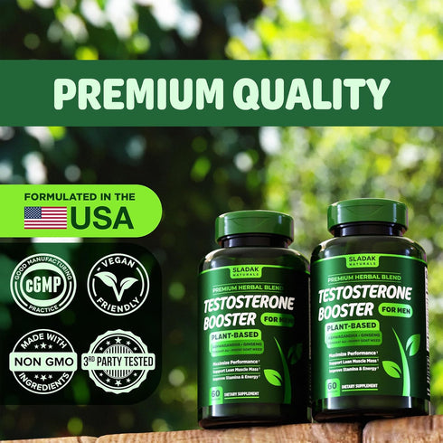 Testosterone Booster Supplement for Men - Male Enhancing Test Boost with Ashwagandha, L-Arginine, Tongkat Ali, Tribulus