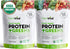 Plantvital Unflavored Organic Vegan Protein Powder - 18 Superfoods, Gluten Free - 16oz (Pack of 2)