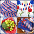 SANNIX 100 Sheets 4th of July Tissue Paper, Red Blue White Stars Gift Wrapping for Independence Day Crafts