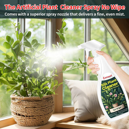 Silk Plant Cleaner Spray No Wipe, Artificial Plant Cleaner and Dust Remover, 16.91 Fl Oz