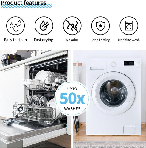 10 Pack Absorbent Kitchen Towels - Reusable Swedish Dishcloths for Home & Kitchen Cleaning