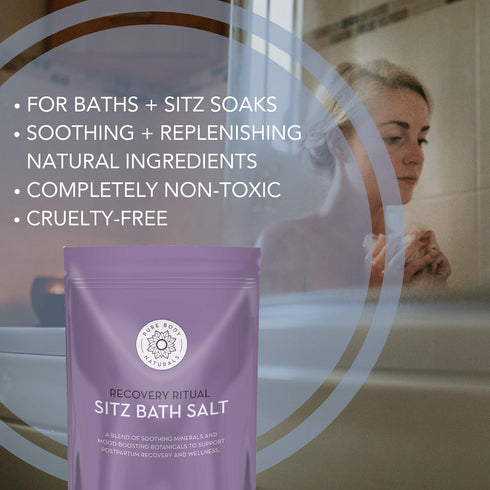 Pure Body Naturals Sitz Bath Salt, 32 Oz, Postpartum Care and Hemorrhoid Treatment