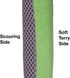 Double-Sided 2-in-1 Microfiber Sponge, Reusable Cleaning Scrubber for Kitchen and Bathroom, Heavy-Duty Scouring